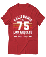 T-Shirt Unisex - California 75 - Color Thumbnail Κόκκινο