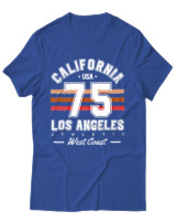 T-Shirt Unisex - California 75 - Color Thumbnail Μπλε Ρουά
