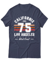 T-Shirt Unisex - California 75 - Color Thumbnail Μπλε Γκρι