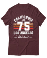 T-Shirt Unisex - California 75 - Color Thumbnail Μπορντό