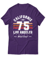 T-Shirt Unisex - California 75 - Color Thumbnail Σκούρο Μωβ