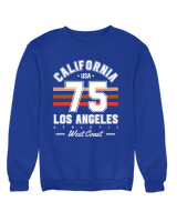 Φούτερ χωρίς κουκούλα - California 75 - Color Thumbnail Μπλε Ρουά