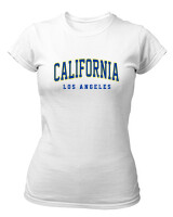 T-Shirt Στενή Γραμμή - California Los Angeles - Color Thumbnail ΄Ασπρο