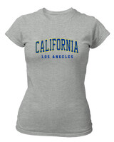 T-Shirt Στενή Γραμμή - California Los Angeles - Color Thumbnail Γκρι Μελανζέ