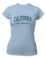 T-Shirt Στενή Γραμμή - California Los Angeles - Color Thumbnail Γαλάζιο