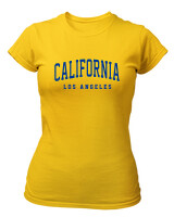 T-Shirt Στενή Γραμμή - California Los Angeles - Color Thumbnail Χρυσό Κίτρινο