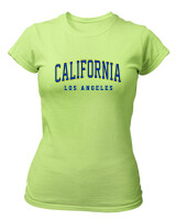 T-Shirt Στενή Γραμμή - California Los Angeles - Color Thumbnail Λαχανί