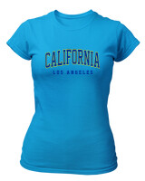 T-Shirt Στενή Γραμμή - California Los Angeles - Color Thumbnail Τιρκουάζ