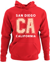 Φούτερ με κουκούλα - California San Diego - Color Thumbnail Κόκκινο