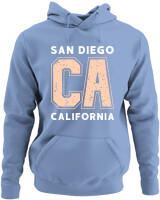 Φούτερ με κουκούλα - California San Diego - Color Thumbnail Blue Carolina