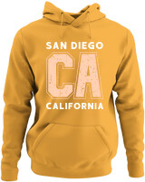 Φούτερ με κουκούλα - California San Diego - Color Thumbnail Κίτρινο Χρυσό