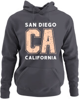 Φούτερ με κουκούλα - California San Diego - Color Thumbnail Ανθρακί