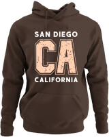 Φούτερ με κουκούλα - California San Diego - Color Thumbnail Καφέ