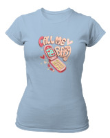 T-Shirt Στενή Γραμμή Γυναικείο - Call Me Babe - Color Thumbnail Γαλάζιο