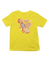 T-Shirt  Παιδικό - Call Me Babe - Color Thumbnail Κίτρινο