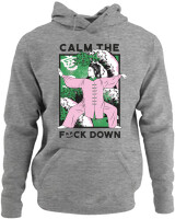 Φούτερ με κουκούλα - Calm The Fuck Down - Color Thumbnail Γκρι Μελανζέ