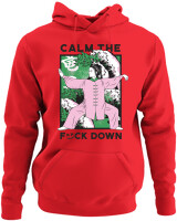 Φούτερ με κουκούλα - Calm The Fuck Down - Color Thumbnail Κόκκινο