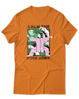 T-Shirt Αντρικό - Calm The Fuck Down - Color Thumbnail Πορτοκαλί