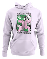 Φούτερ με κουκούλα Γυναικείο - Calm The Fuck Down - Color Thumbnail Lilac