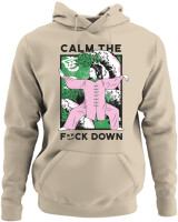 Φούτερ με κουκούλα - Calm The Fuck Down - Color Thumbnail Μπέζ
