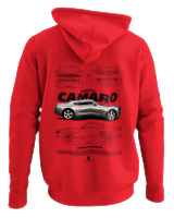 Φούτερ με κουκούλα Γυναικείο - Camaro SS - Color Thumbnail Κόκκινο