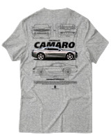 T-Shirt Unisex - Camaro SS - Color Thumbnail Γκρι Μελανζέ