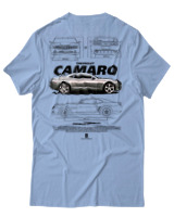 T-Shirt Unisex - Camaro SS - Color Thumbnail Γαλάζιο