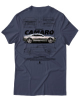 T-Shirt Unisex - Camaro SS - Color Thumbnail Μπλε Γκρι
