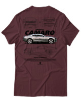 T-Shirt Unisex - Camaro SS - Color Thumbnail Μπορντό