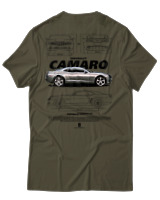 T-Shirt Unisex - Camaro SS - Color Thumbnail Χακί