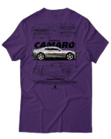 T-Shirt Unisex - Camaro SS - Color Thumbnail Σκούρο Μωβ