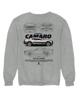 Φούτερ χωρίς κουκούλα Αντρικό - Camaro SS - Color Thumbnail Γκρι Μελανζέ