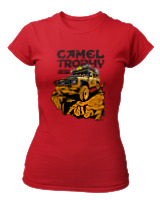 T-Shirt Στενή Γραμμή Γυναικείο - Camel Trophy - Color Thumbnail Κόκκινο