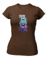 T-Shirt Στενή Γραμμή Γυναικείο - Capture The Crown - Color Thumbnail Καφέ