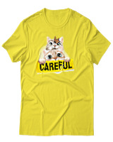 T-Shirt Αντρικό - Careful - Color Thumbnail Κίτρινο