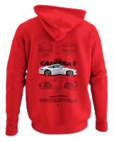 Φούτερ με κουκούλα Γυναικείο - Carrera S - Color Thumbnail Κόκκινο