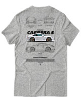 T-Shirt Unisex - Carrera S - Color Thumbnail Γκρι Μελανζέ