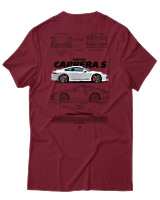 T-Shirt Unisex - Carrera S - Color Thumbnail Σκούρο Κόκκινο