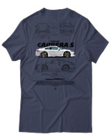 T-Shirt Unisex - Carrera S - Color Thumbnail Μπλε Γκρι