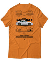 T-Shirt Unisex - Carrera S - Color Thumbnail Πορτοκαλί
