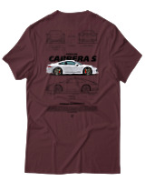 T-Shirt Unisex - Carrera S - Color Thumbnail Μπορντό