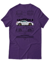T-Shirt Unisex - Carrera S - Color Thumbnail Σκούρο Μωβ