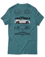 T-Shirt Unisex - Carrera S - Color Thumbnail Μπλε Πράσινο