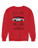 Φούτερ χωρίς κουκούλα Γυναικείο - Carrera S - Color Thumbnail Κόκκινο