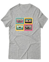 T-Shirt Αντρικό - Cassetes - Color Thumbnail Γκρι Μελανζέ