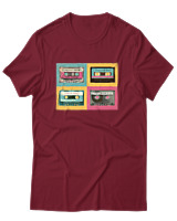 T-Shirt Αντρικό - Cassetes - Color Thumbnail Σκούρο Κόκκινο