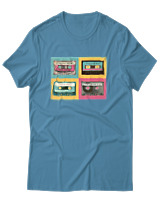 T-Shirt Αντρικό - Cassetes - Color Thumbnail Τιρκουάζ