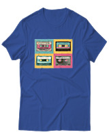 T-Shirt Αντρικό - Cassetes - Color Thumbnail Μπλε Ρουά