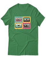 T-Shirt Αντρικό - Cassetes - Color Thumbnail Πράσινο