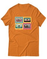 T-Shirt Αντρικό - Cassetes - Color Thumbnail Πορτοκαλί